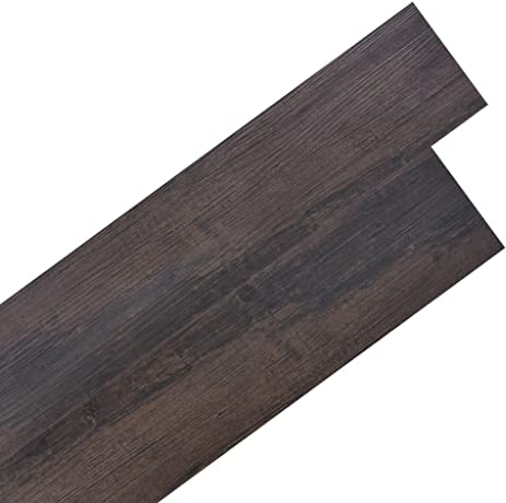vidaXL PVC Laminat Dielen Selbstklebend Vinyl Boden Bodenbelag Fußboden Planke Vinylboden Designboden Dielenboden 5,21m² 2mm Dunkelbraun