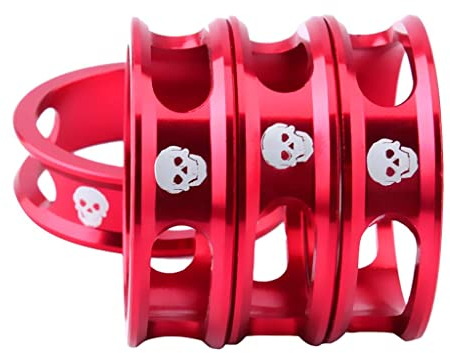 Sharplace Fahrrad Headset Spacer, 4Pcs Aluminiumlegierung Headset Spacer Set Fahrrad Vorbau Gabel Unterlegscheibe 10mm, Rot