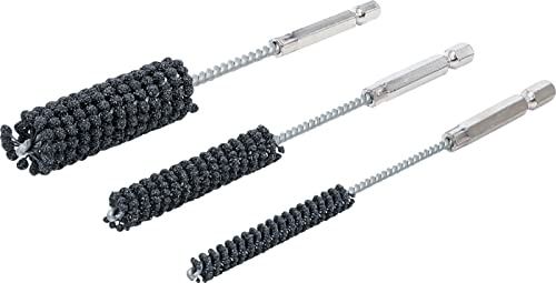 BGS 1272 | Honwerkzeug-Satz | flexibel | 6,3 mm (1/4) Sechskant-Schaft | 3-tlg. | 8 - 12 - 20 mm | Körnung K 60 / 80 | Siliziumkarbid (SiC) | Länge 150 mm | max. 300 U/min