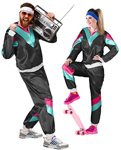 Balinco Premium 80er & 90er Jahre Retro Trainingsanzug I Assianzug I Kostüm I Gangster I Prolet I Bad Taste I Assi I Herren I Damen I Motto I Karneval I Fasching