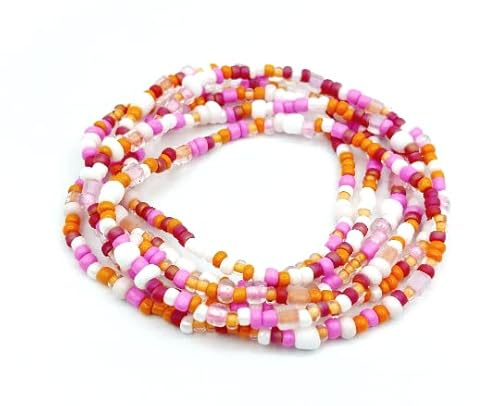 ARMBAND WICKELARMBAND pink orange handgerfertigt in Deutschland Ibiza Style