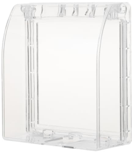 UKCOCO Wasserdichte Abdeckbox Für Türklingel Transparente Kunststoff Schutzbox Regenschutz Für Außen-Türklingeln 4.5X10X11.5 Cm Wetterfeste Schutzhaube Für Haus & Garten