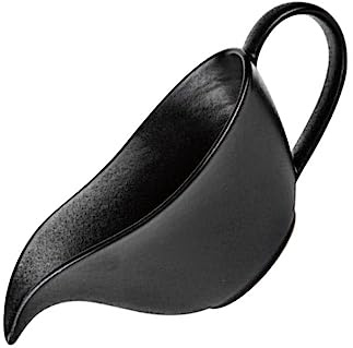 Porcelain Pour Spout Bowl with Handle for Mixing and Serving | Black Finish, Multifunctional Use, Smooth Surface, Easy to Clean, Suitable for Home Tableware and Kitchen Tasks