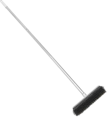 SOLUSTRE Stiff Bristle Cleaning Brush for Floor Cleaning Long Handle Broom for Bathroom and Kitchen Heavy Duty Scrubbing Floor Brush for Indoor Sweeping and Scrubbing