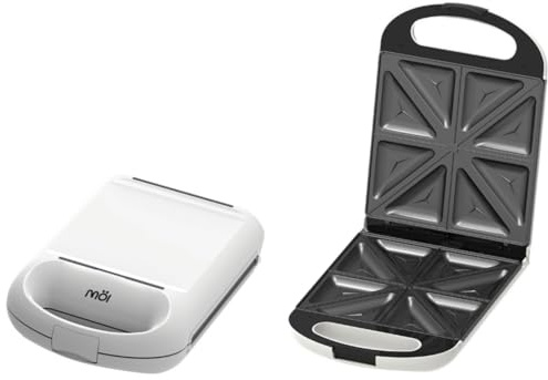MOI Sandwich Maker Non-Stick Cooking Surface | 180° Rotation & Indicator Lights - 1200W | Toaster Panini Press Grill, Grilled Cheese Maker for Breakfast Sandwiches