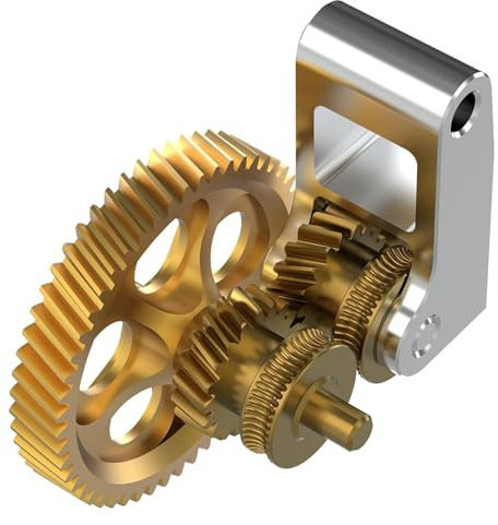 BIQU Panda Claw, Extruder-Zahnrad für Bambu-Lab X1C P1P P1S 3D Drucker | Golden RNC Nano-beschichtetes Extruder-Zahnrad, Glatterer und Gleichmäßigerer Fluss, Längere Lebensdauer