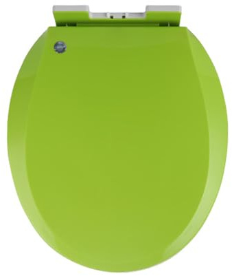 Giural Abattant WC avec Frein De Chute (Ovale, Duroplast), Coloré Lunette WC Antibactérien, Abattant WC Clipsable, Lunette WC Frein De Chute, Abattant WC 360 * 410Mm,Vert