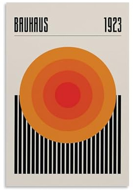 PANTTING Bauhaus Art Poster, ästhetischer Leinwand-Kunstdruck, Heimdekoration für Schlafzimmer, Wohnzimmer, 50 x 75 cm, ungerahmter Stil