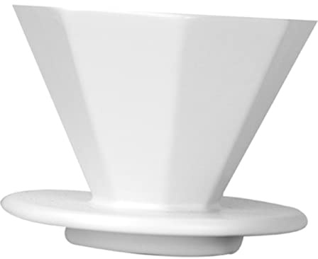 Tofficu 1 Pieza Con Filtrar Café Filtrado Reutilizable Colador Taza De Filtro De Cafetera Taza De Filtro Octogonal Espesado De Café Manual Cerámica