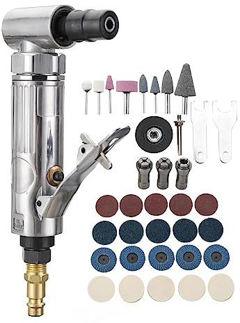 Druckluft Winkelschleifer Set Stabschleifer Schleifmaschine 1/4 20000U/min