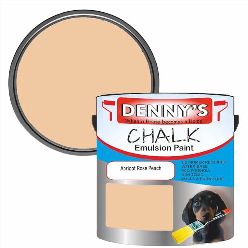 Premium Interior Wall & Furniture Chalk Paint – Apricot Rose Peach – Rich Matt Finish, Durable & Washable, Low Odour, Ideal for Living Rooms, Bedrooms & Hallways (2.5 litre Tin)