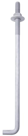HROMIGRY 5/8 x 16 Concrete Anchor Bolts (10 Pack) L Shaped, Hot-Dip Galvanized