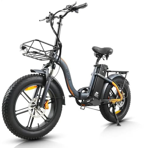 VAKOLE Y20 Pro E Bike Klapprad 20 Zoll Fatbike Tiefeinsteiger Ebike Mit 48V 30Ah Akku, 250W Motor & 25km/h, Reichweite bis zu 150km