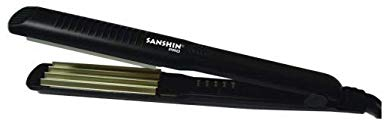 Sanshin Pro Fer à gaufrer Noir Largeur 4,8 cm, 4 niveaux de température