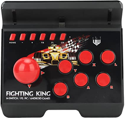Keenso Fight Stick Joystick, 4 en 1 Controlador de Juego con Cable de 3 Metros para PC, Android