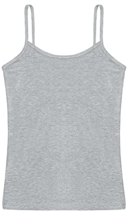 Femme Top à Bretelles Camisole Débardeur Cami Top T-Shirt sans Manches Hautement Élastique Coupe Normale Ultra Fin Respirant Casual Top pour l'été - Gris Clair Uni Taille du Fabricant XXL