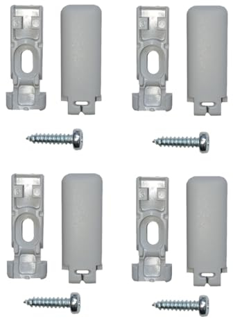 Spannschuh für Plissee original Cosiflor VS2, C3 ab Baujahr 2020 in 5 Farben, 4er Set mit Schraube (grau)