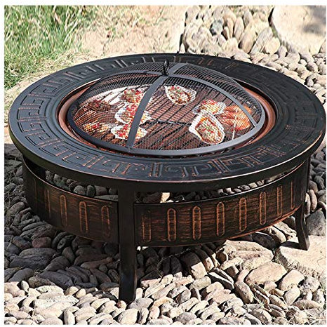 ABBNIA Braciere da Esterno Portatile falò da Barbecue Grill da Giardino Cortile Esterno Patio caminetto 81 cm/31,8