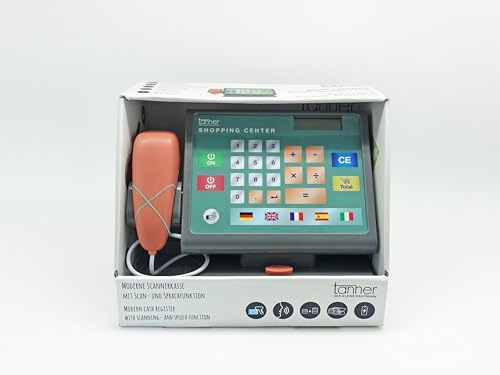 Tanner 1040.4 Le Petit Marchand Deco Caisse Scanner Moderne avec Fonction de numérisation et vocale avec Argent de Jeu (Dimensions 27 x 17 x 22 cm, matériau Plastique)