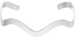 Purelei Wave Armcuff - Bracciale in filigrana con motivo a onde, impermeabile, in acciaio inox, placcato oro 14 carati, Eine Grösse, Acciaio inossidabile, Agata