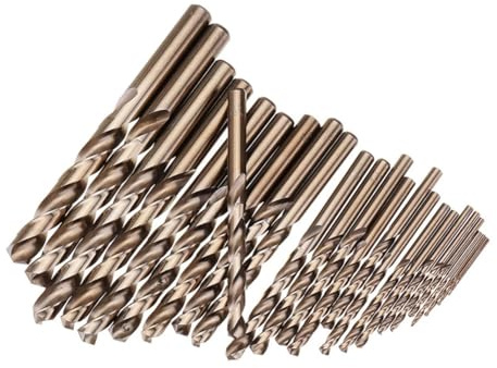 Eieenotee Kit de Mèches de Perceuse Revêtues de Cobalt de 1,0 à 13 mm HSS M35 pour Perceuse Électrique pour Bois, Métal, Acier, Coupe-Trous, Travail Du Bois, Perçage