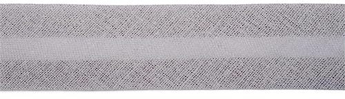 Jajasio Baumwoll Schrägband 25mm breit in 40 Farben, Einfassband Baumwolle Nahtband/Farbe: 38 - grau