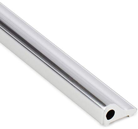 Schwallschutz-Profil für Glas Duschen, Schwallleiste Alu, Schwallschutzleiste Dusche (1000 mm, Chrom)