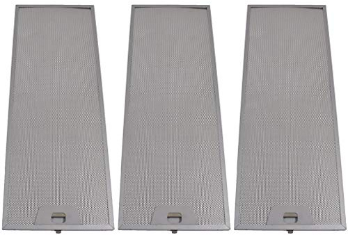 Ufixt® 3 filtri per grasso in metallo per cappa, 515 mm x 186 mm, per Belling, Bosch, Candy, Cannon, Cerama e Comet