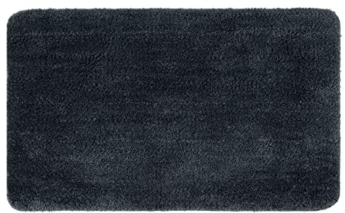 MIULEE Badezimmerteppich Badematte rutschfest Waschbar Dunkelgrau 40x60 cm