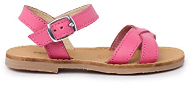 Pisamonas Sandalia Piel Lisa Cruzada Talla 38 Color Fucsia