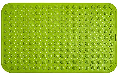 Duschmatte rutschfest 80x120cm,Duscheinlage rutschfest mit Ablauflöchern und Saugnäpfen,Große Antirutschmatte Dusche,Maschinenwaschbar,Duschmatten für Duschraum (Grün)