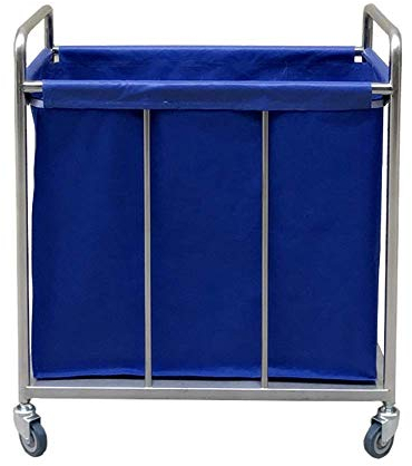 Küchenregalwagen, Küchenaufbewahrungs-Sackkarren, Hotelrollender Wäschesortierer-Aufbewahrungswagen auf Rädern, tragbarer Lobby-Korrektur-Wäschewagen mit beweglicher Tasche/Blau/80 * 50 *