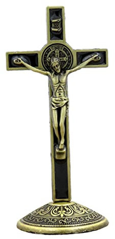 Sharplace Kruzifix-Figur Kruzifix Jesus am Kreuz, dekorativer Ständer, Kreuz, langlebig, Kruzifix, Kreuz, Altar für Heimdekoration, religiöse, Stil a