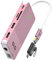 Estación de Acoplamiento USB GIQ USB C HUB USB 3.0 a Dual HDMI VGA Adaptador, Triple Pantalla USB C Estación de Acoplamiento para portátil, Pantalla Dual Compatible con MacBook M1 USB Dock, Oro Rosa