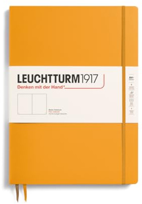 LEUCHTTURM1917 368141 Notizbuch Master Slim (A4+), Hardcover, 123 nummerierte Seiten, Rising Sun, blanko | 123 nummerierte Seiten, 100 g/m² Papier, Falttasche, Kunstleder-Einband