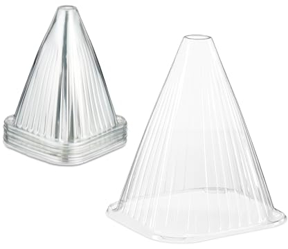 Relaxdays Protezioni per Piante, Set 32 Coni Protettivi Antilumaca e Anti Gelo, Piantine, 22x19x19 cm, PVC, Trasparente