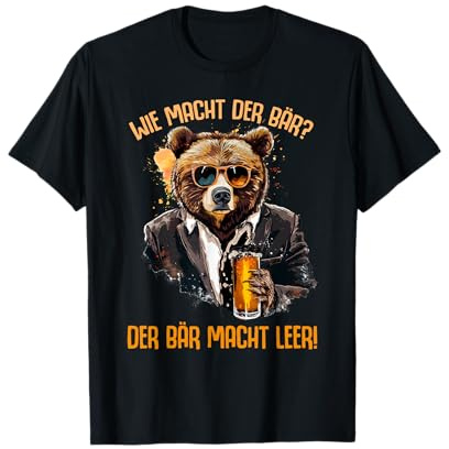 Lustiges Bär Leer Party Alkohol Malle Spruch T-Shirt