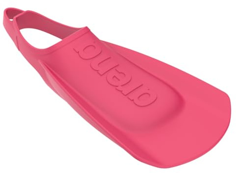 Arena Pinne unisex per adulti, comode e leggere, per allenamento di nuoto, per uomini e donne, in silicone, a lama corta, design con tacco aperto, rosa, 34,5-35,5