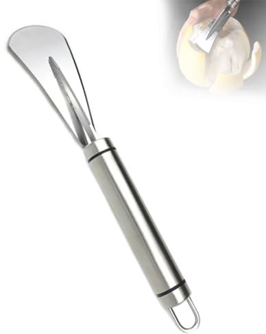Edelstahl Pomelo Öffner, Lebensmittelqualität Edelstahl Obstschäler Grapefruit Schäler Kreative Küche Orangenschäler Gadget Orangenschäler Geeignet für verschiedene Arten von Früchten (groß)