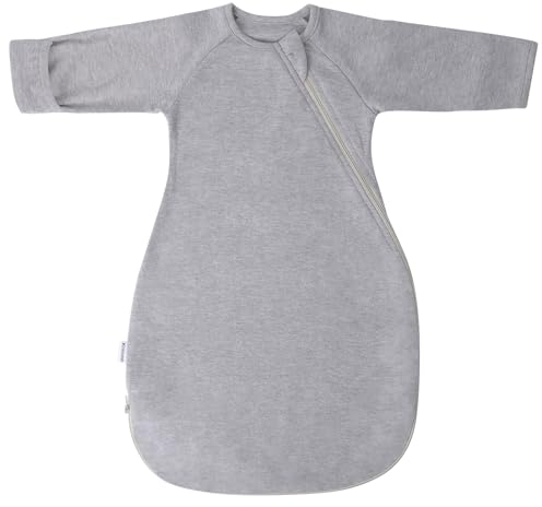 Knirose Pucksack Baby Übergangsschlafsack mit Anti-Erschrecken Funktion, Arme hoch Position, Baby Schlafsack mit Doppelreißverschluss für einfaches Windelwechseln