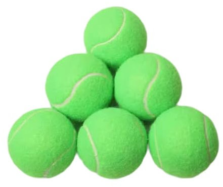 Harilla 6X Tennisbälle Verschleißfeste Hundebälle Trainingsbälle Elastische Bälle für Spiele Outdoor-Aktivitäten Indoor Schlägersport, Grün