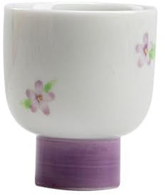 VEXDOSLE Tea Cup White Porcelain Pure Hand-Painted Tea Cup High-Foot Tea Cup Japanese Style Home 30 Ml Tea Cup Tea Mug