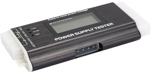 Power Supply Tester,ATX Power Supply Tester Computer Power Supply Tester, LCD Display Aluminum Alloy Support 20/24Pin ATX SATA