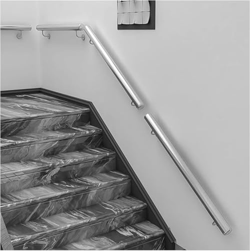 Barandillas de barandilla de Acero Inoxidable, pasamanos de Montaje en Pared para escaleras, Barras de Apoyo para Inodoro y pasamanos de Seguridad, Kit de pasamanos con Mango de Acero inoxid