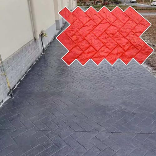 Moldes Hormigon Impreso Sellos De Ladrillo De Hormigón, Tapete De Textura De Pizarra Irregular Realista, Antideslizante Para Patio Trasero Con Asas Prácticas, Múltiples Patrones, Molde De Pavimentació