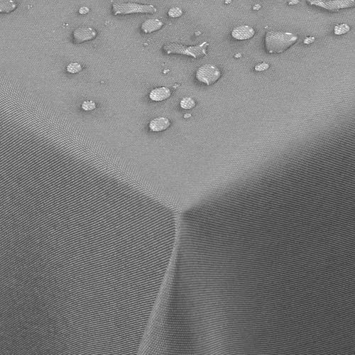 AUAUY Nappe rectangulaire facile à nettoyer - 140 x 100 cm - En polyester imperméable - Lavable - Pour tables à manger - Pour décoration de table de cuisine - Gris foncé
