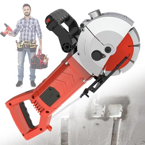 VNATWGOO Cortadora Profesional De Baldosas Y MamposteríA De 220 V, Rozadora Refrigerada por Agua De 8300 W para Ladrillo Rojo, HormigóN Y Paredes De Piedra