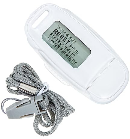 Supvox Schrittzähler mit Clip aus Kunststoff Präziser Sport Schrittzähler mit Großem Display USB Wiederaufladbar Einfach zu Bedienen für Outdoor Training und Gehen