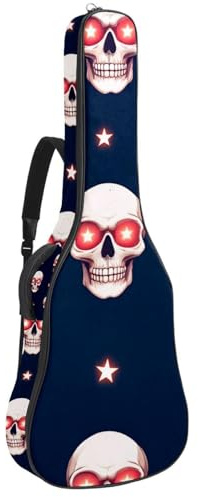 Gitarren-Gigbag, 101,6 cm, 106,7 cm, 1 cm dicker Schaumstoff, weich gepolstert, für Akustik-, E-Bass-, Konzertgitarre, botanischer Eukalyptus, Sge-grünes Muster, Mehrfarbig 04, 42.9x16.9x4.7 in
