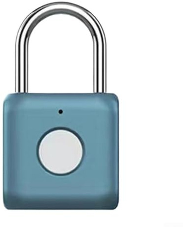 Lucchetto antifurto con allarme intelligente, senza chiave, impermeabile, antifurto, per un accesso sicuro (blu)